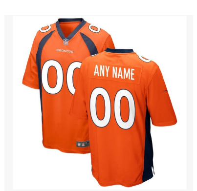 Denver Broncos Custom Game Jersey - Orange