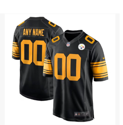 Pittsburgh Steelers Custom Game Jersey - Black