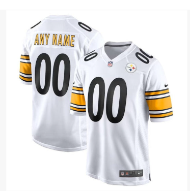 Pittsburgh Steelers Custom Game Jersey - White