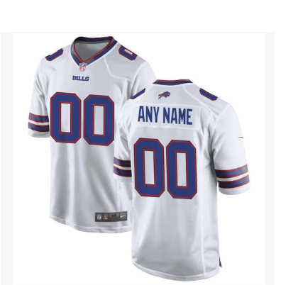 Buffalo Bills Custom Game Jersey - White