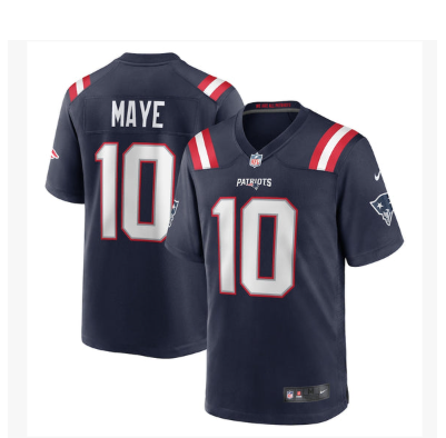 Drake Maye Player Game Jersey - Navy