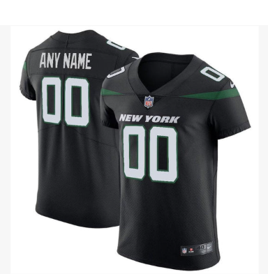 Jets Stealth Custom Jersey - Black