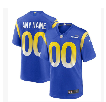 Los Angeles Rams Royal Custom Game Jersey