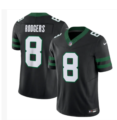 Aaron Rodgers #8 Legacy Jersey - Black