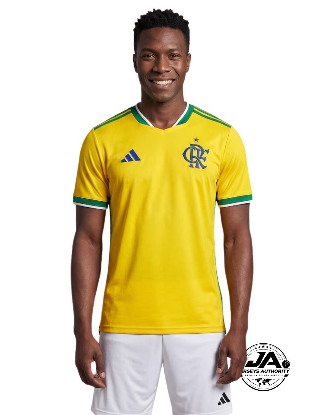 Camisa Masculina Flamengo Brasil Adidas 2026 - Amarelo+Verde