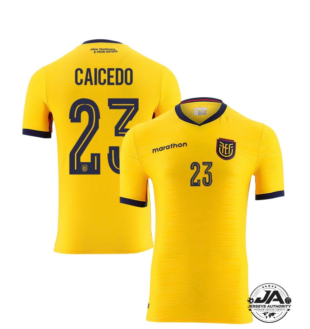 Ecuador M. Caicedo 23 Home Fan Jersey 2024/25