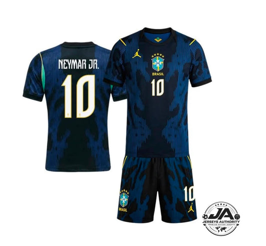Brasil Mundial 2026 Kit Niños Neymar Jr. #10 Camiseta de Visitante