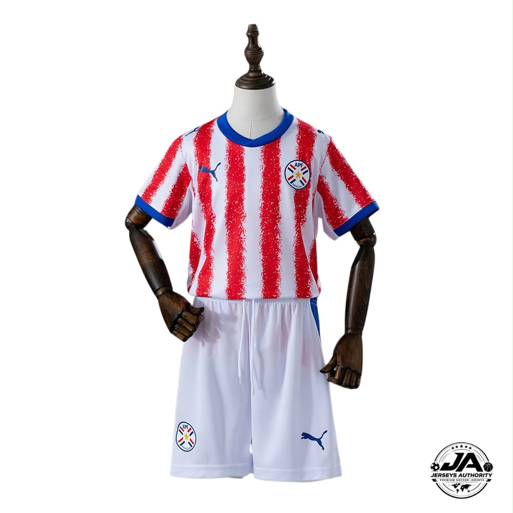 Paraguay Home 2026 Kit Kids - World Cup 2026