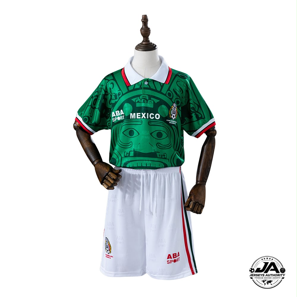 Mexico Kit Kids 1998 Home Jersey