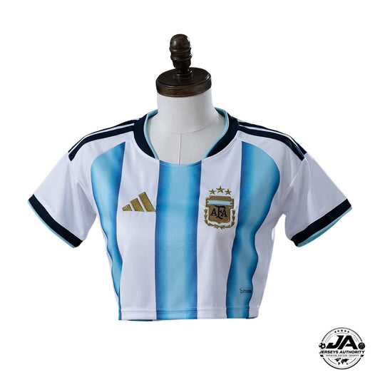 2026 Argentina Women's Stadium Home Cropped Soccer Jersey - World Cup 2026