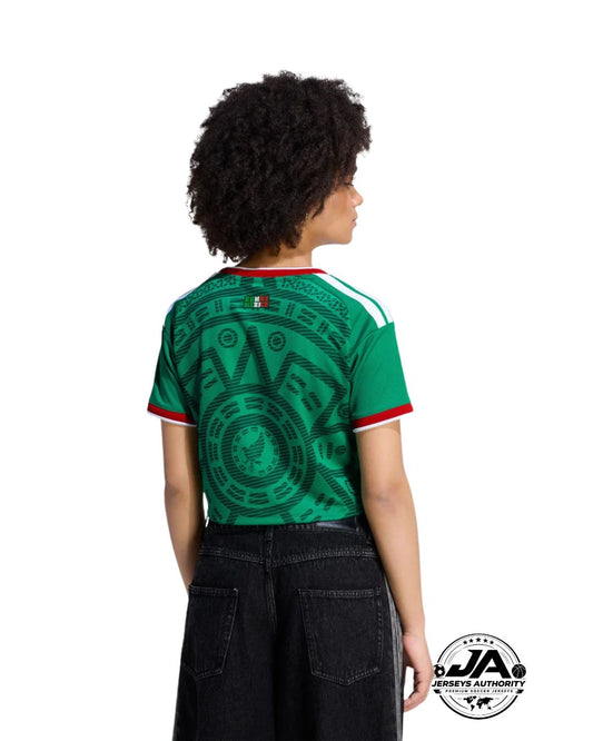 2026 Mexico Women's Stadium Home Cropped Soccer Jersey - World Cup 2026