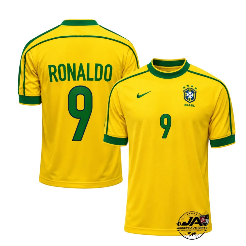 Brazil 1998/99 Retro Jersey Ronaldo #9