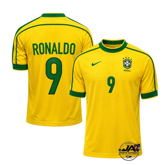 Brazil 1998/99 Retro Jersey Ronaldo #9