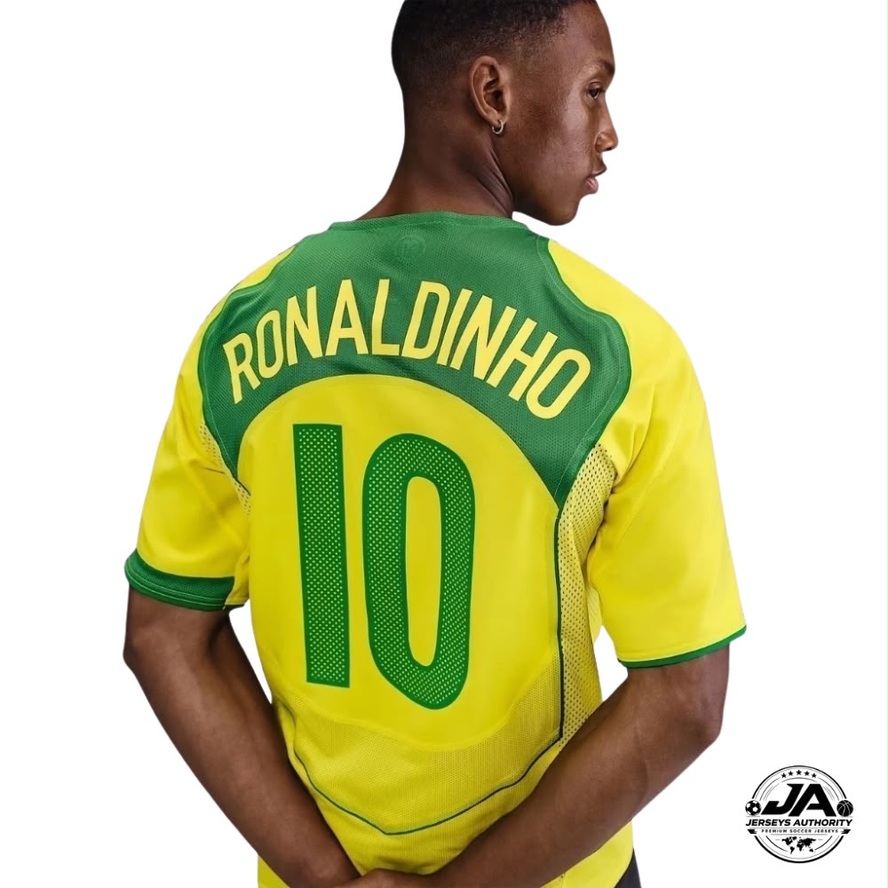 Camiseta retro Brasil 2004 Ronaldinho