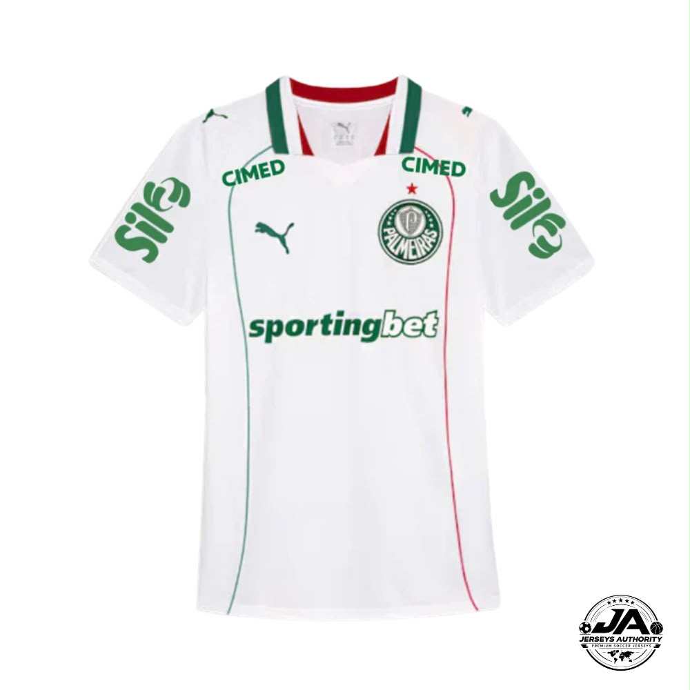 Camiseta de jugador de visitante del Palmeiras 2026 con todos los patrocinadores - [Corte Entallado]