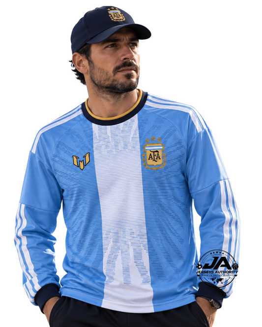 Argentina Messi Anniversary Long Sleeve Front