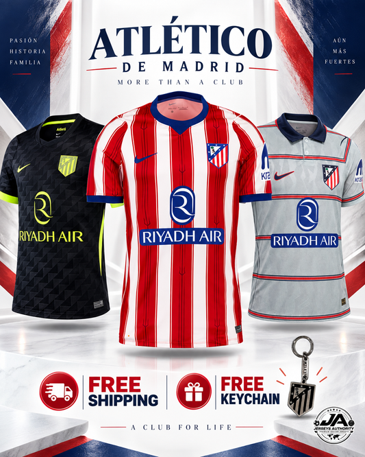 Atletico Madrid 26/27 Home Away and Third jersey combo