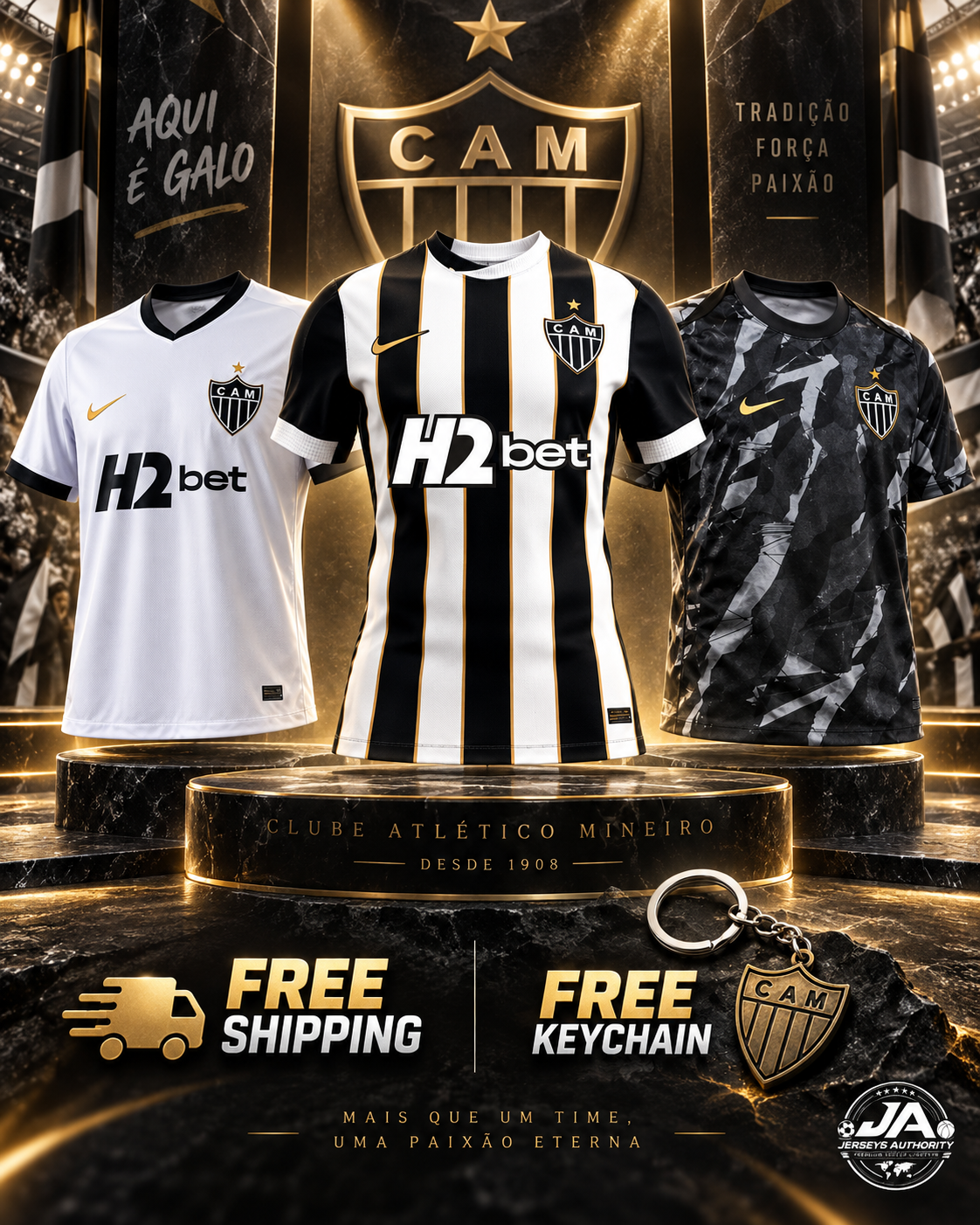 Atletico Mineiro 26/27 Home Away and Pre-Match shirt combo