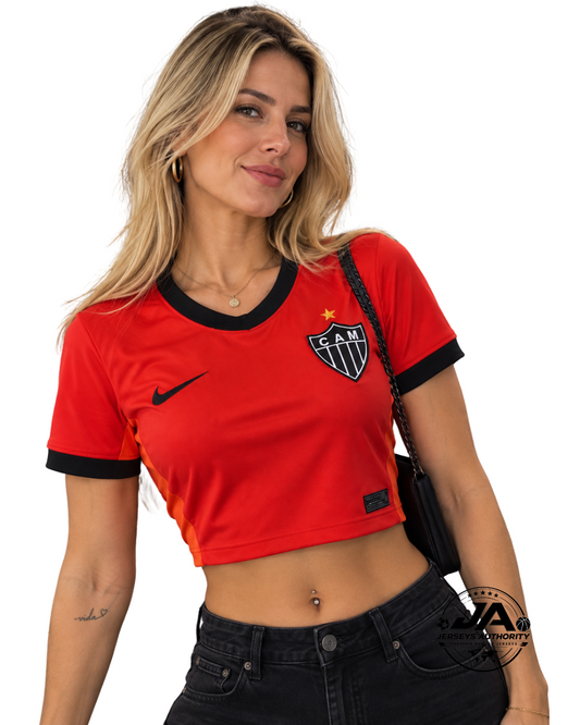 Atlético Mineiro red women's cropped jersey front