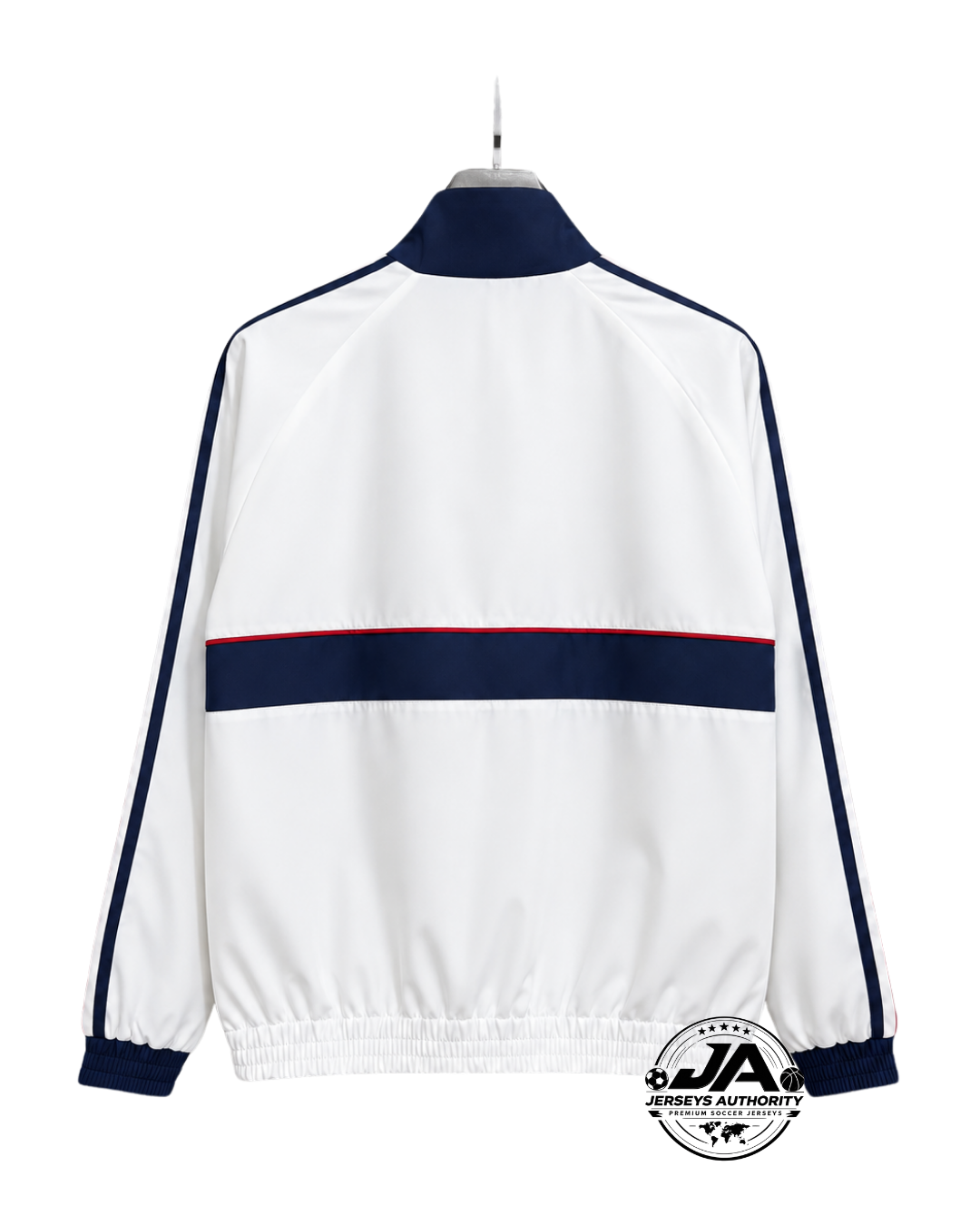 Bayern Munich white full zipper windbreaker - back