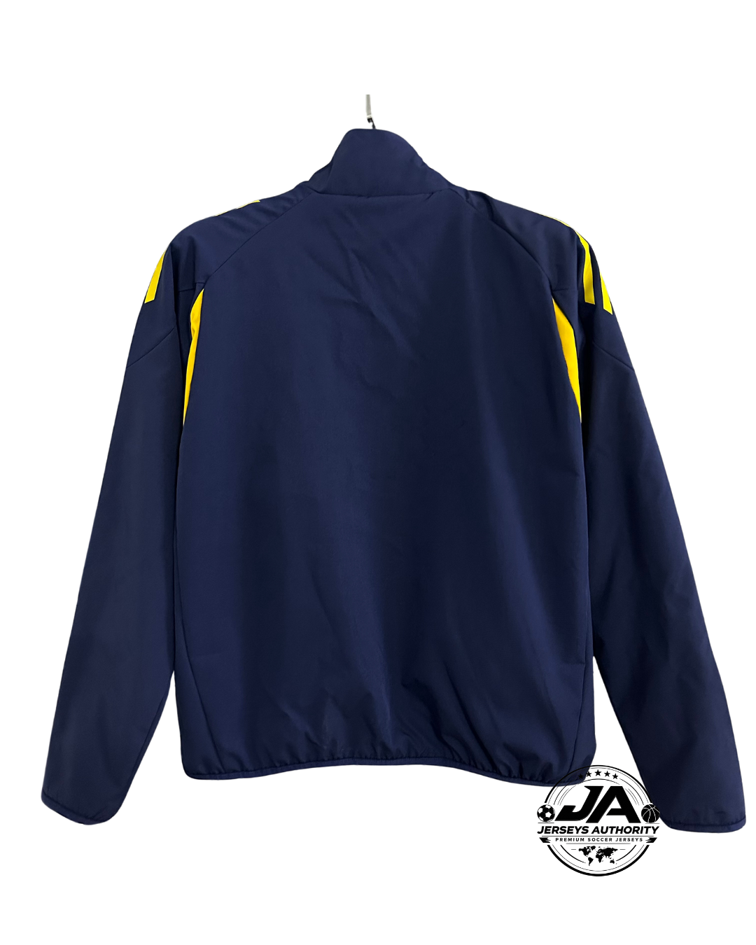 Boca Juniors navy blue yellow full zip windbreaker back