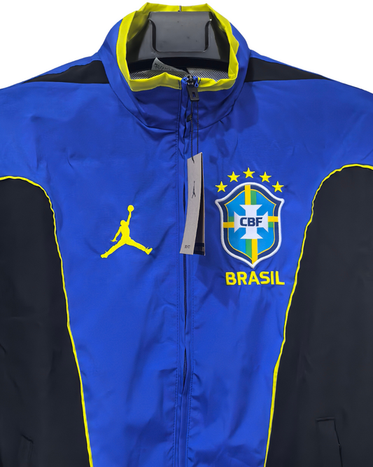 26/27 Brazil Dark Blue Full Zipper Windbreaker - Model