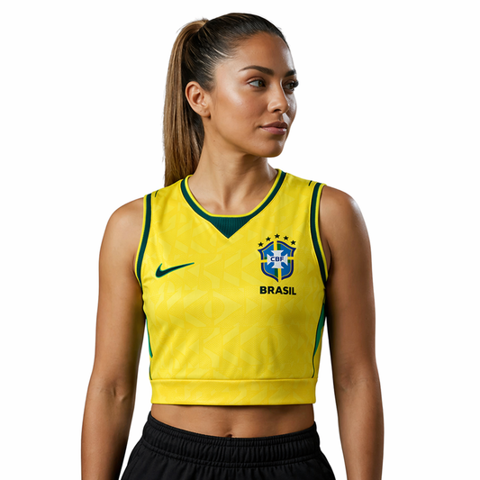 Brazil 2026 Home Women's Vest Cropped
