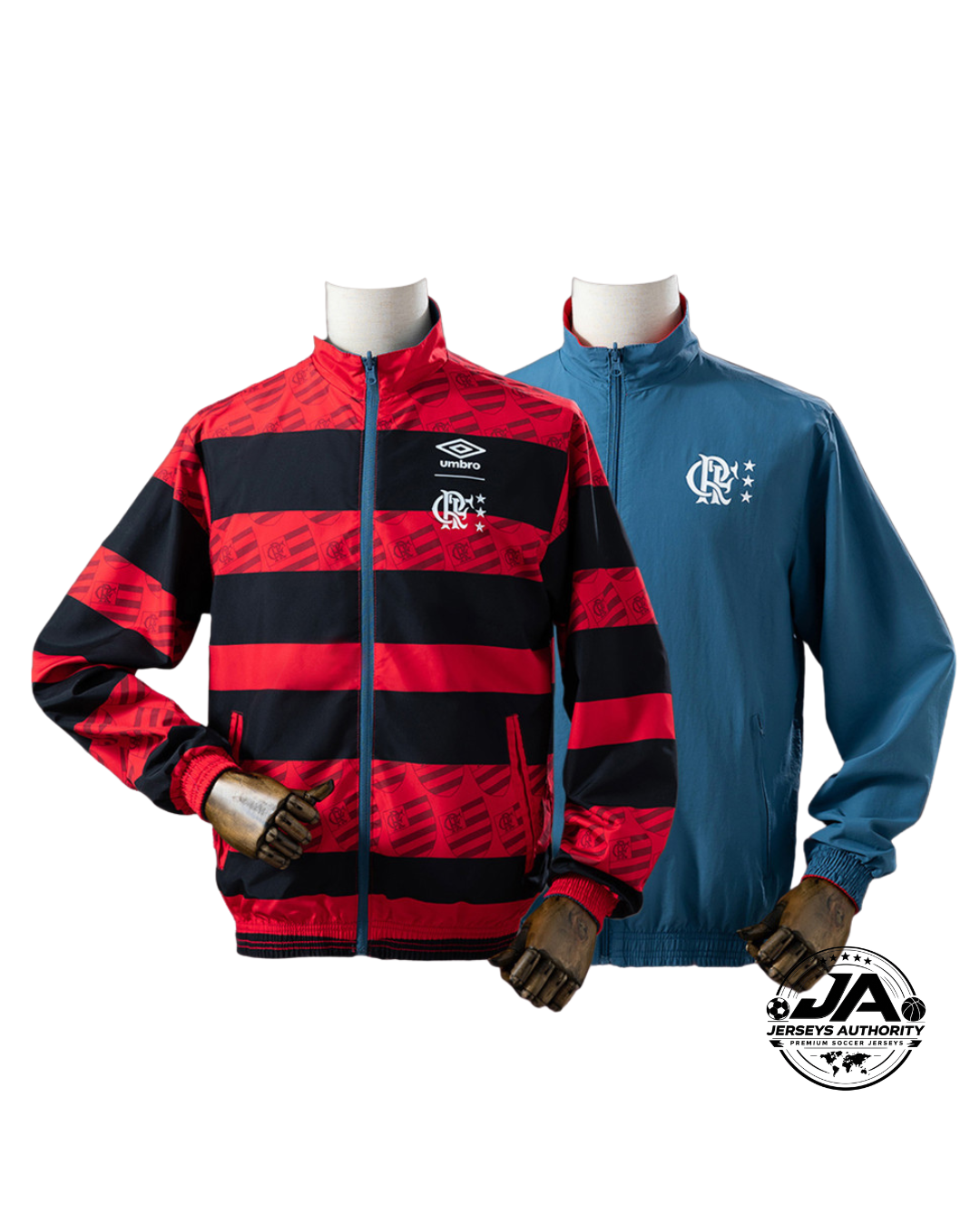 Flamengo Reversible Jacket Windbreaker - Red & Cyan