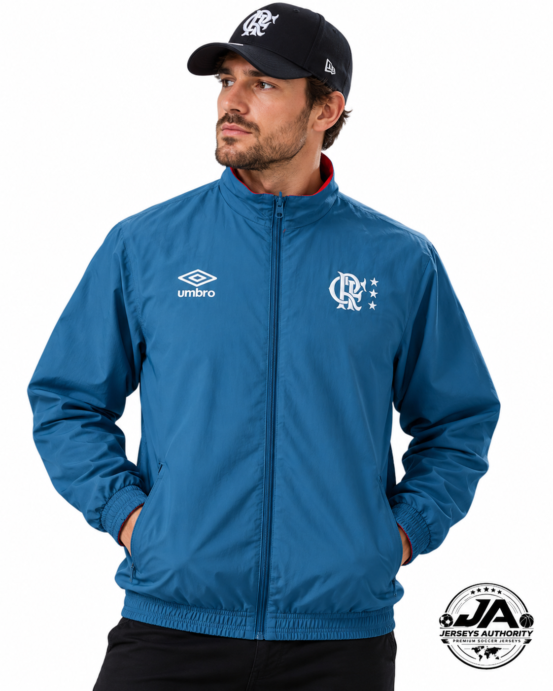 Flamengo Reversible Jacket Windbreaker - Red & Cyan