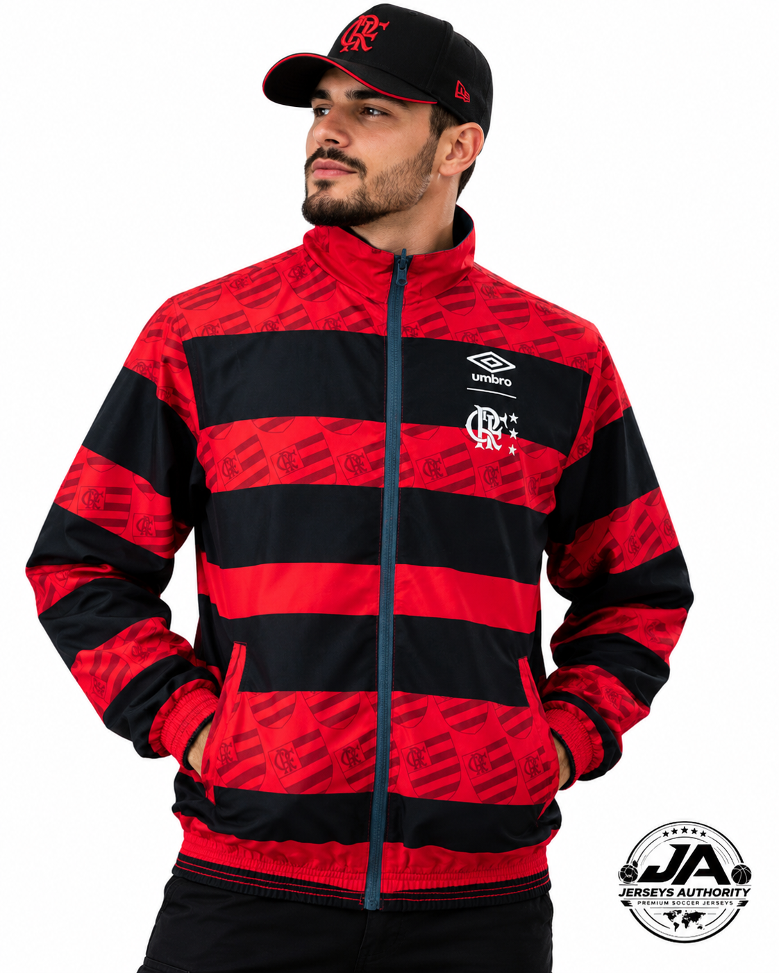 Flamengo Reversible Jacket Windbreaker - Red & Cyan