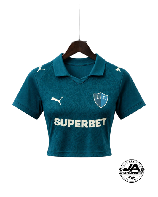 Fluminense green women crop jersey back