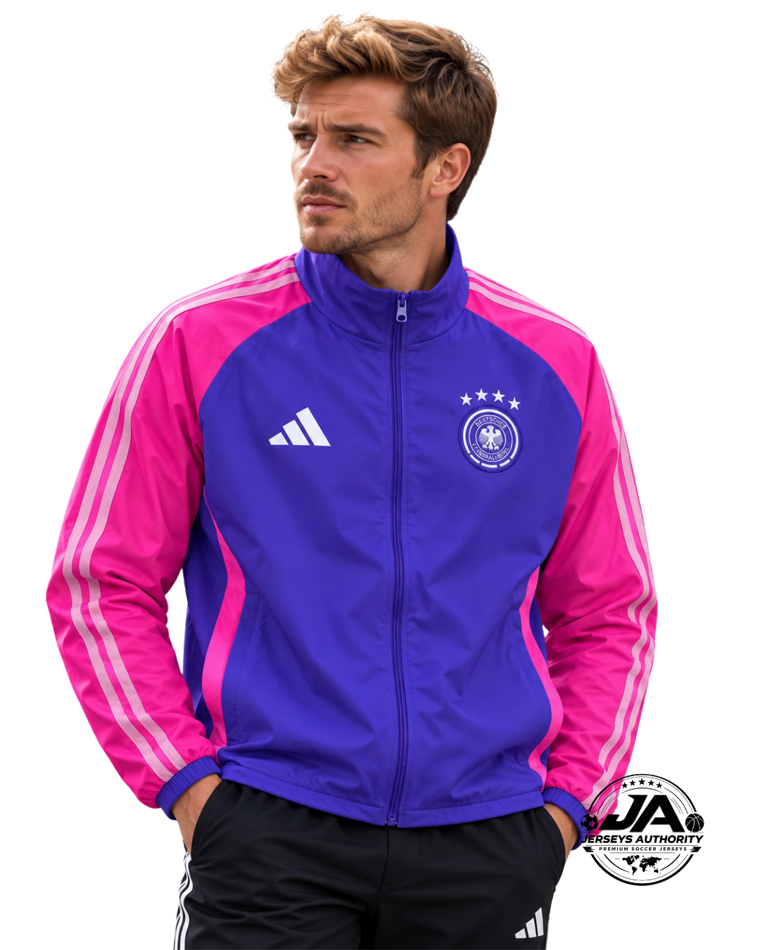 Germany reversible windbreaker purple-front