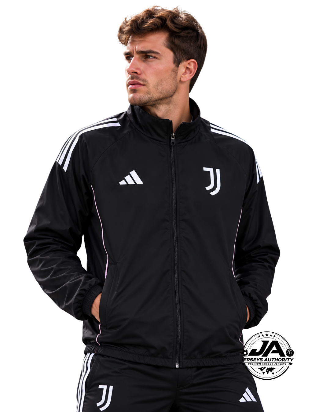 Juventus windbreaker embroidered logo detail