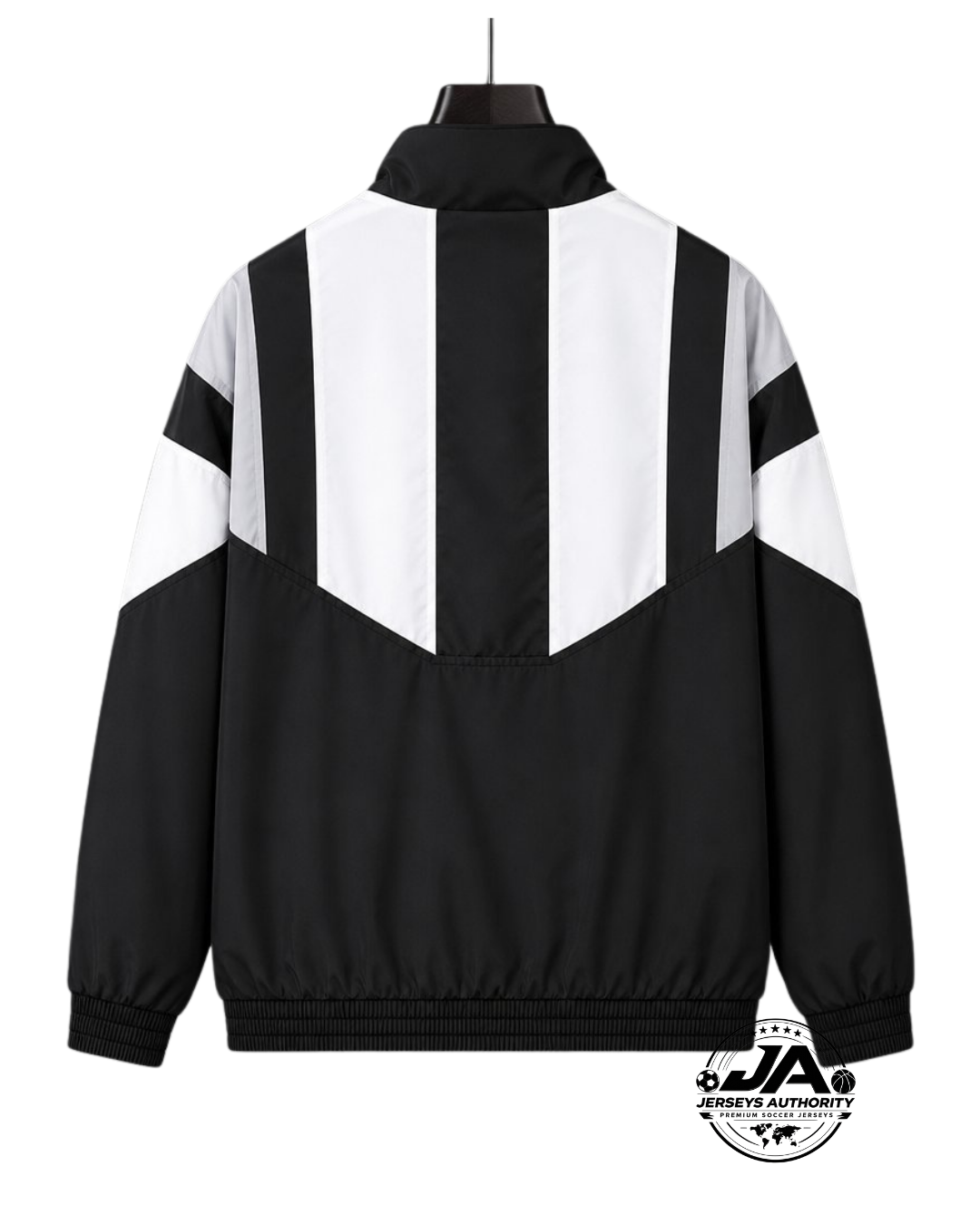 26/27 Juventus EQT Black White Full Zipper Windbreaker - Back