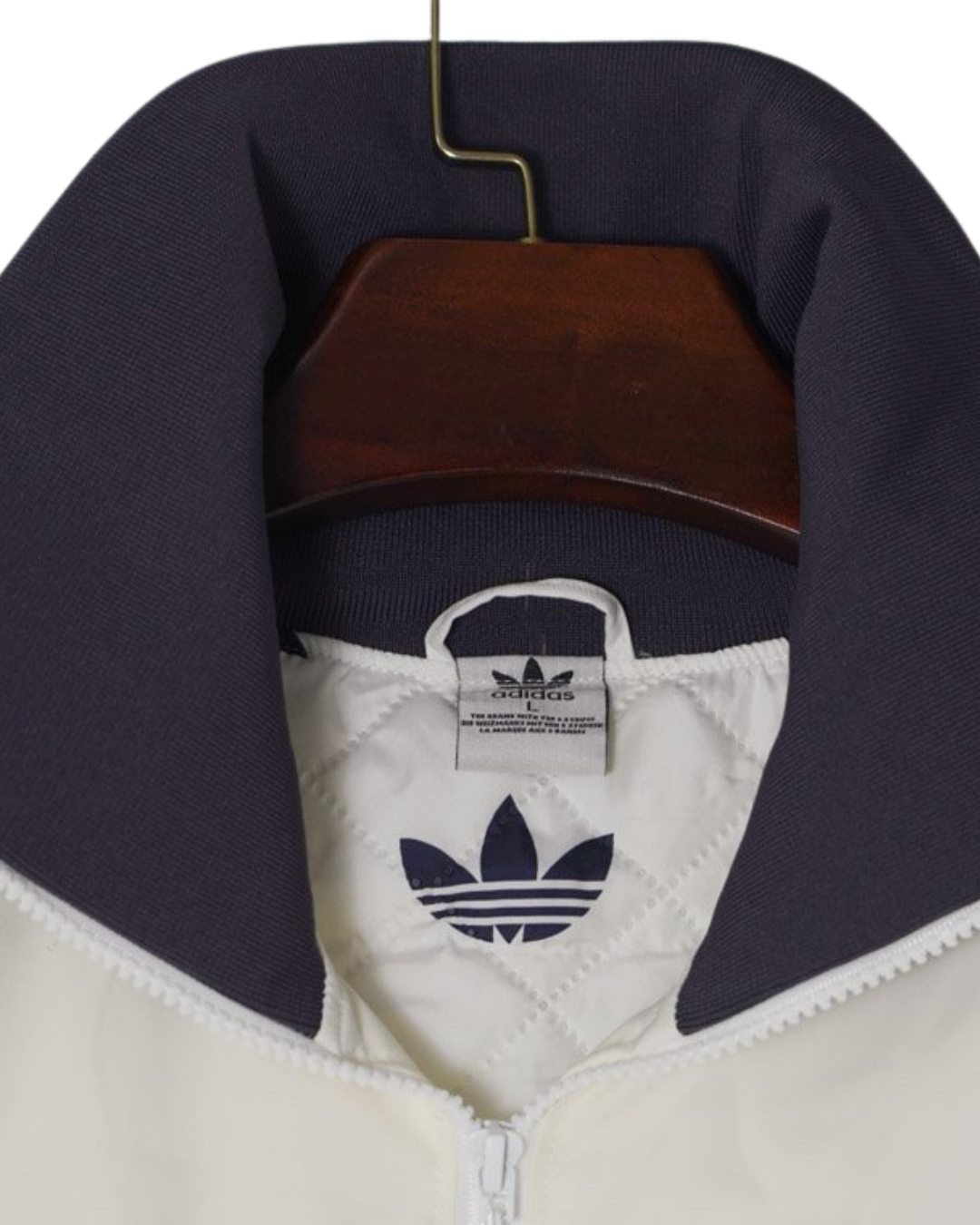 26/27 Juventus White Full Zipper Windbreaker - Collar detail