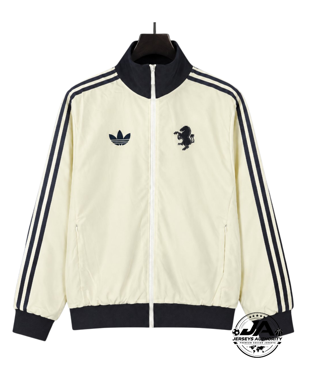 26/27 Juventus White Full Zipper Windbreaker - Front