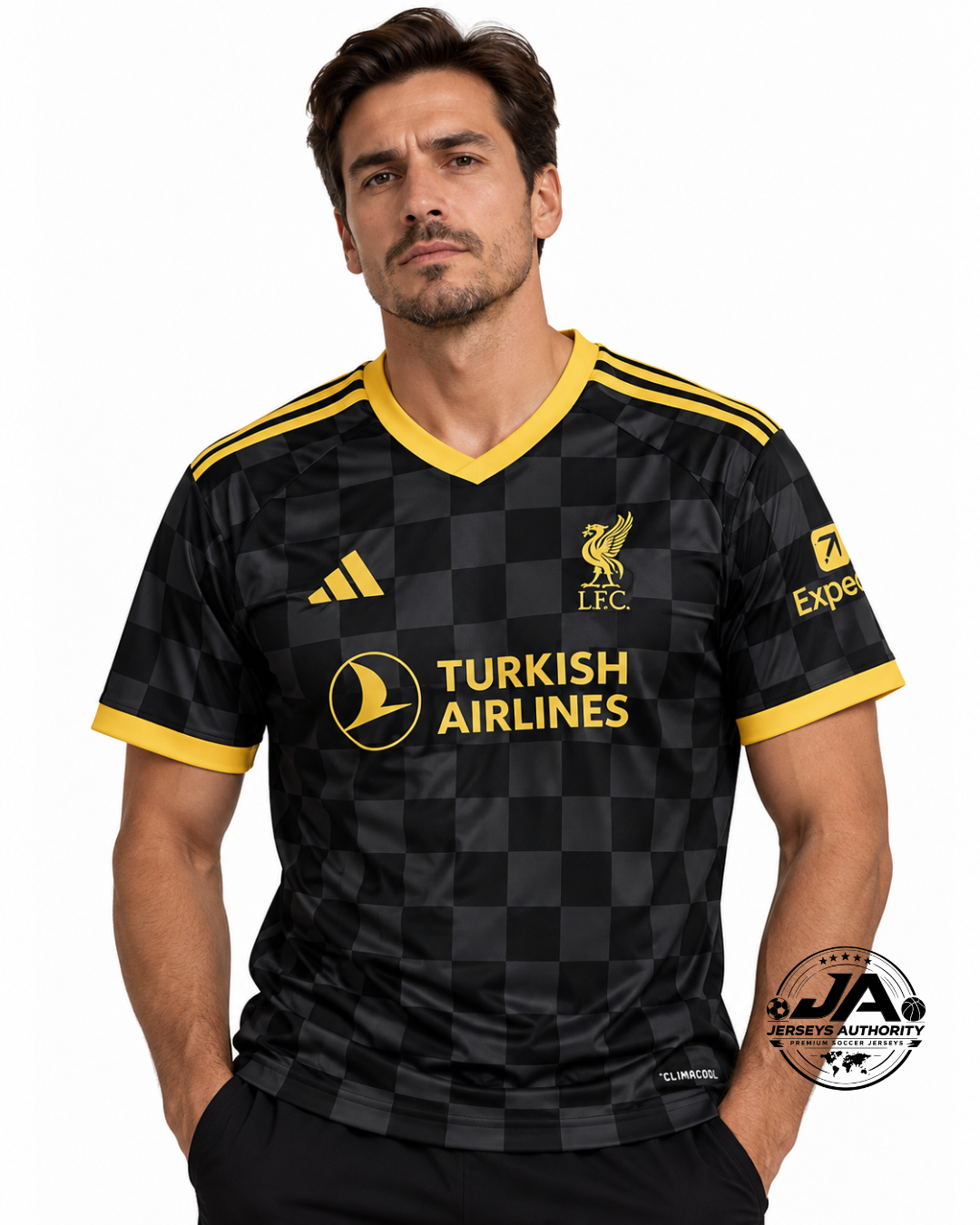 27/28 Liverpool Away Black Jersey - Fan Version