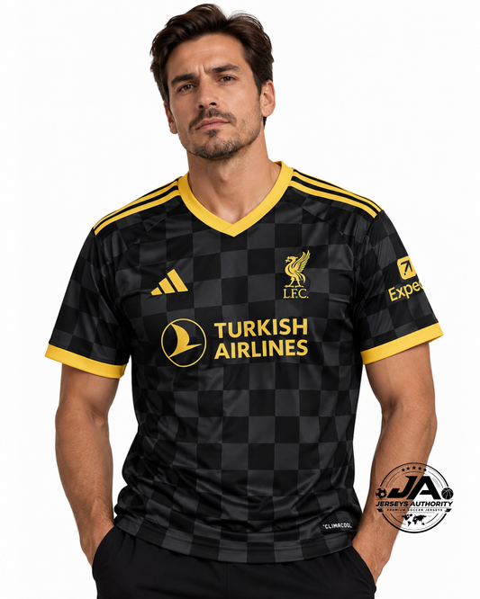 27/28 Liverpool Away Black Jersey - Fan Version
