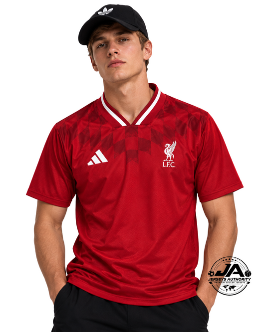 26/27 Liverpool Geometric Pattern Pre-Match Jersey - Fan Version