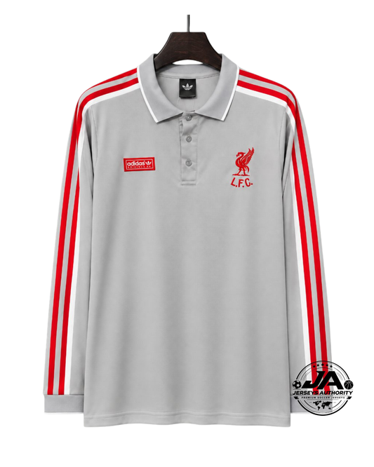 26/27 Liverpool FC Long Sleeve Grey Polo Jersey