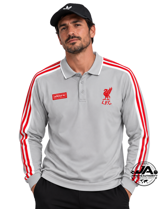 26/27 Liverpool FC Long Sleeve Grey Polo Jersey
