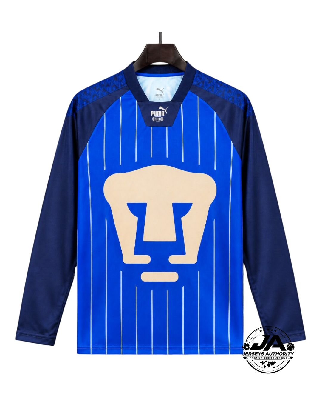 26/27 Pumas UNAM King Blue Long Sleeve Jersey - Front