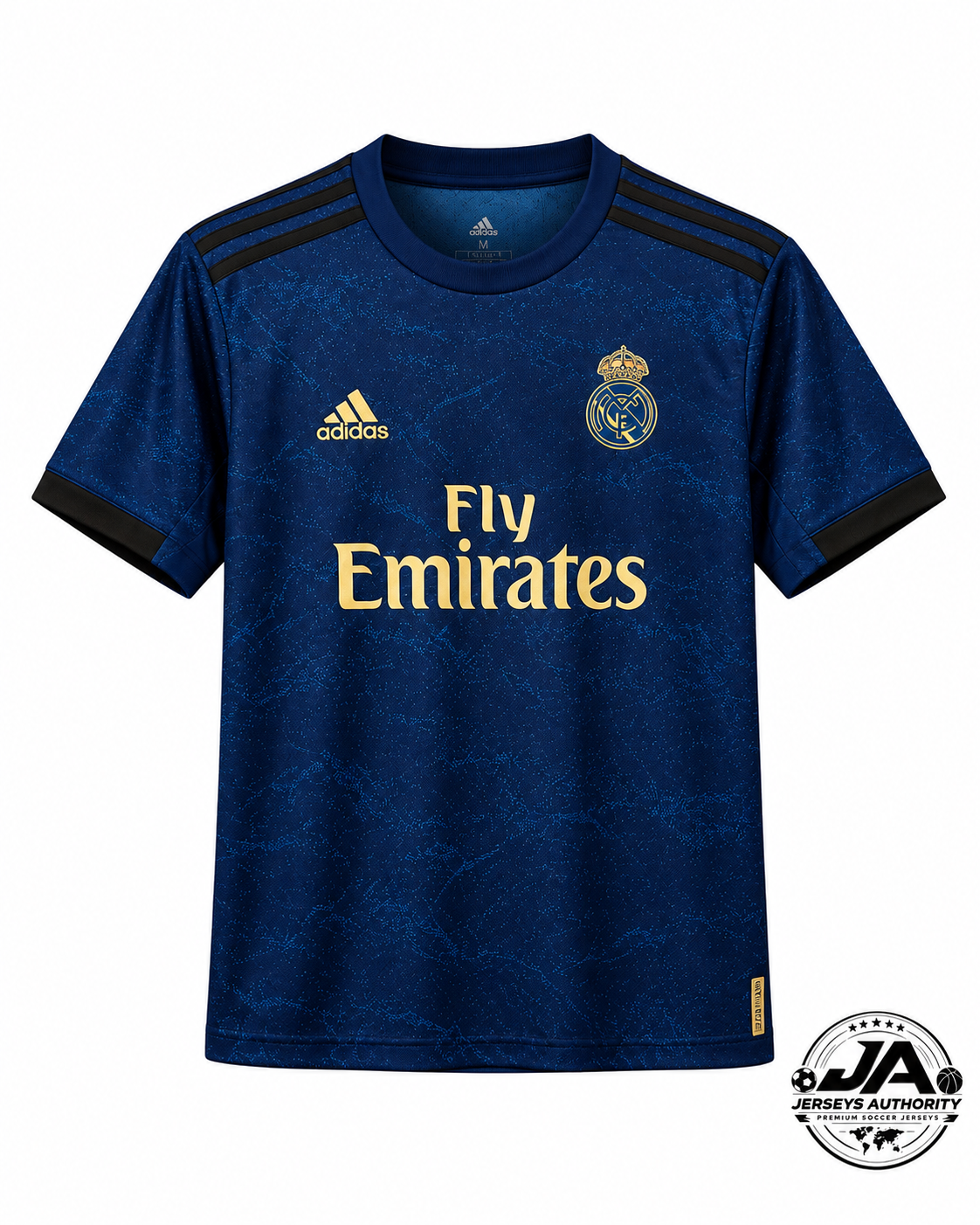 Retro 19/20 Real Madrid navy away jersey front