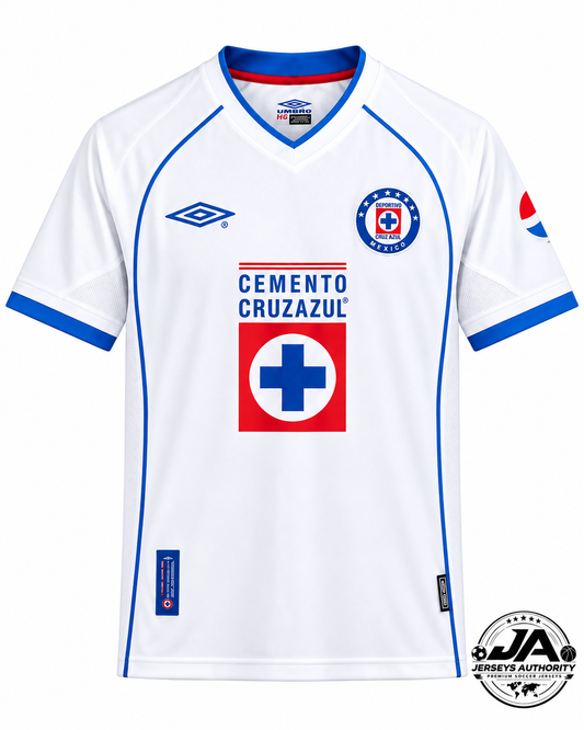 Retro 02/03 Cruz Azul Away White Jersey