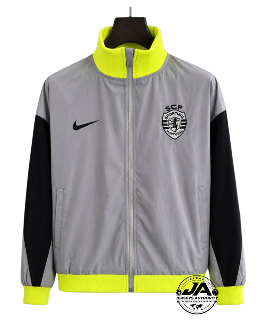 26/27 Sporting CP Lisbon Grey Full Zipper Windbreaker