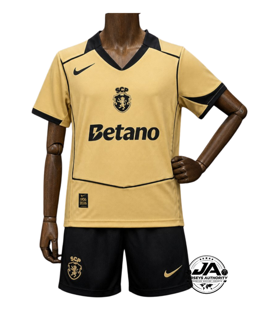 26/27 Kids Sporting CP Lisbon Away Total 90 Gold Jersey