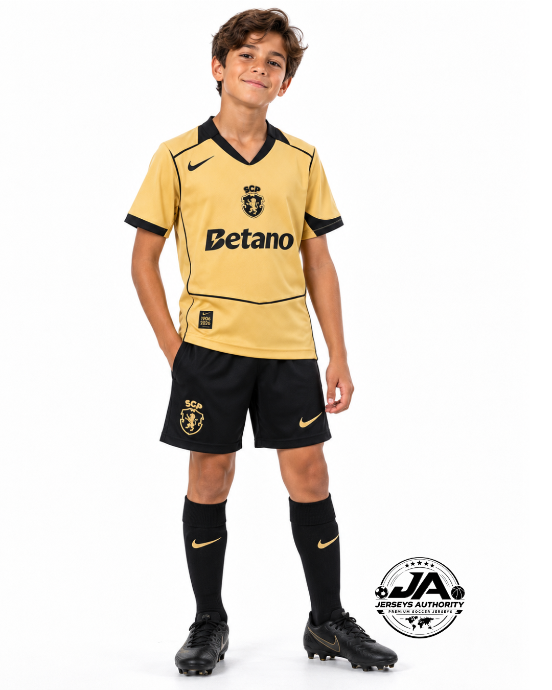 26/27 Kids Sporting CP Lisbon Away Total 90 Gold Jersey