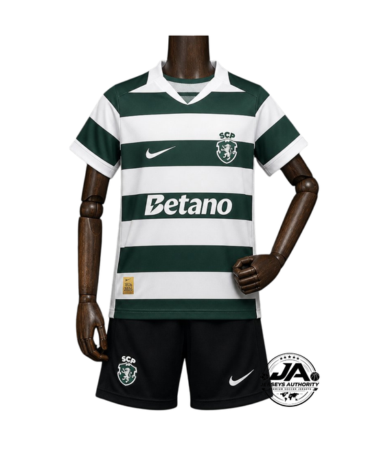 26/27 Kids Sporting CP Lisbon Home Kits Jersey
