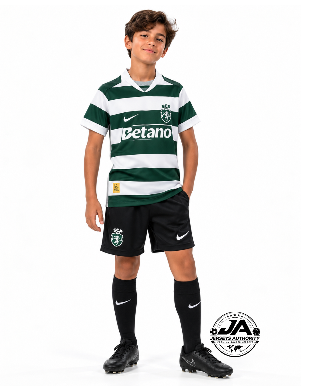 26/27 Kids Sporting CP Lisbon Home Kits Jersey