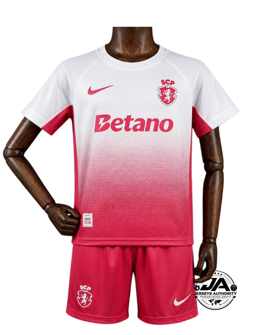 Kids Sporting CP Lisbon Pink Jersey front